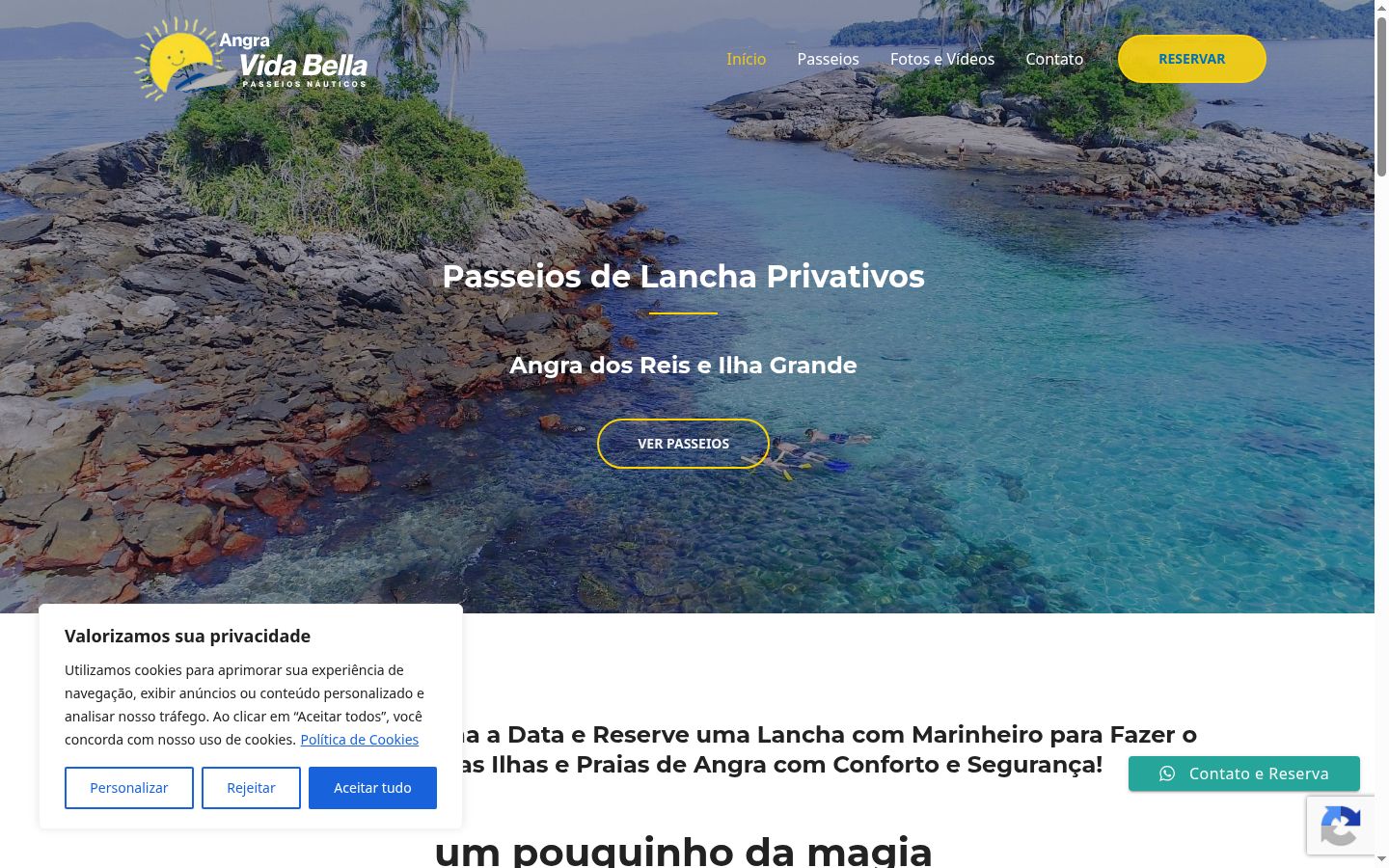 Snimka zaslona bannera za privolu prikazanog prije bilo kakve interakcije
