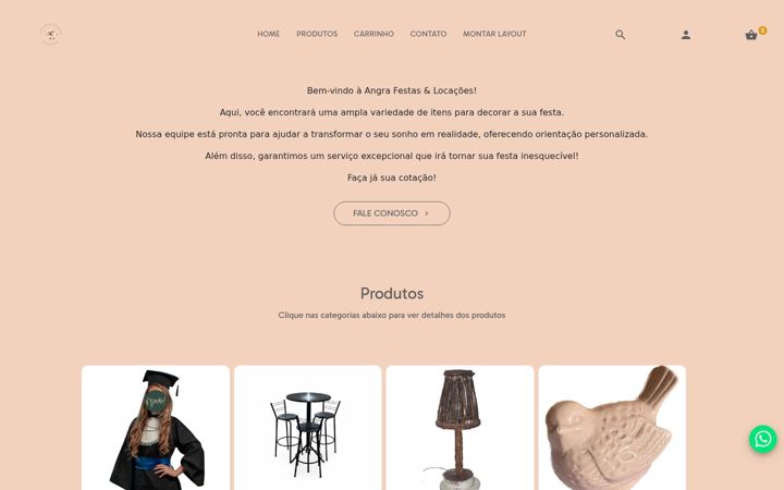 Screenshot of angrafestas.com.br