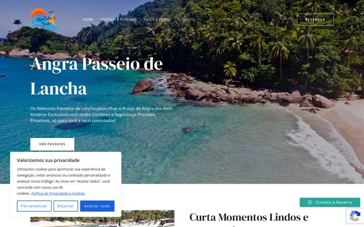 Екранна снимка на angrapasseiodelancha.com.br