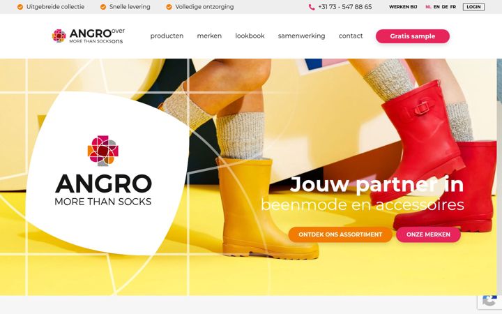 Screenshot of angro.nl