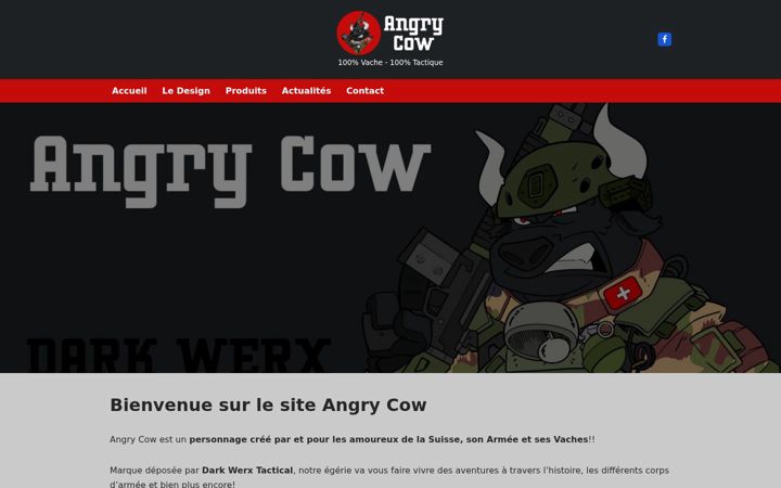 Screenshot of angry-cow.ch