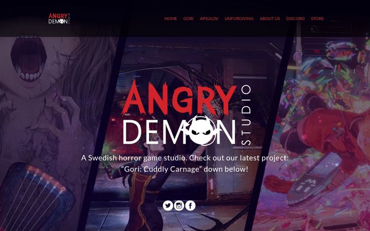 Screenshot of angrydemonstudio.com