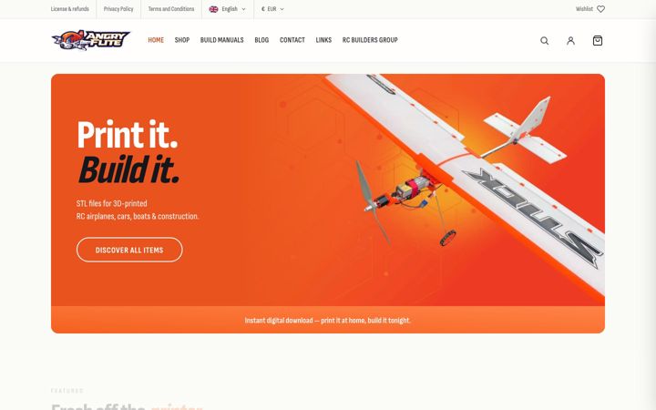 Screenshot of angryflite.com