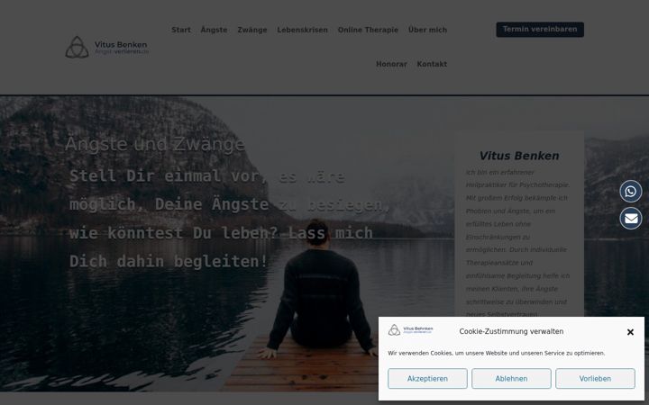 Screenshot of angst-verlieren.de