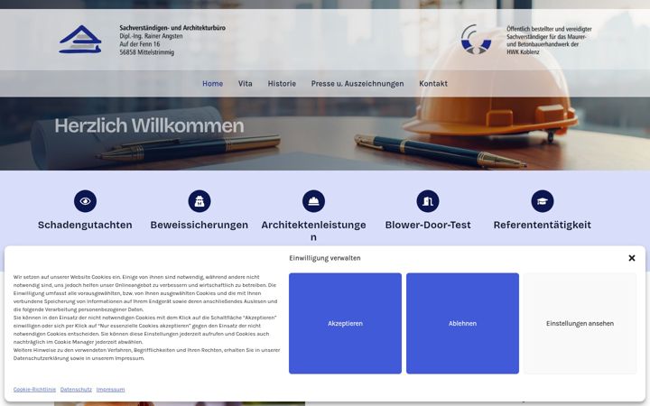Screenshot of angsten-bau.de