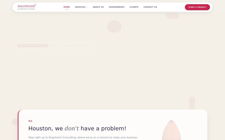 Screenshot of angstrohmconsulting.com