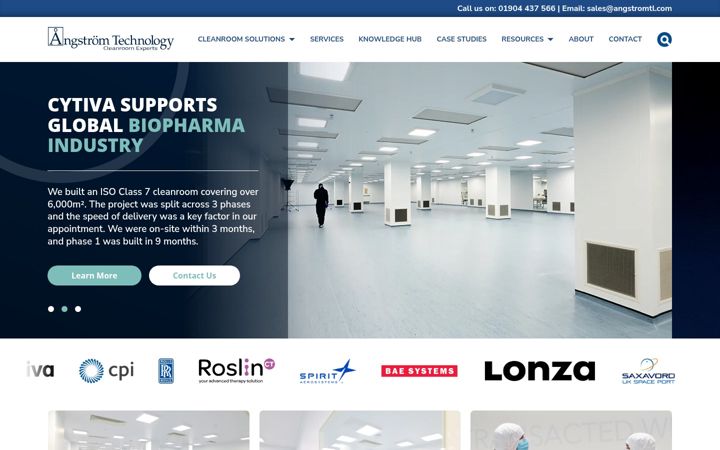 Screenshot of angstromprojects.com
