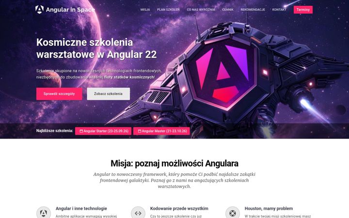 Screenshot of angular-in-space.pl