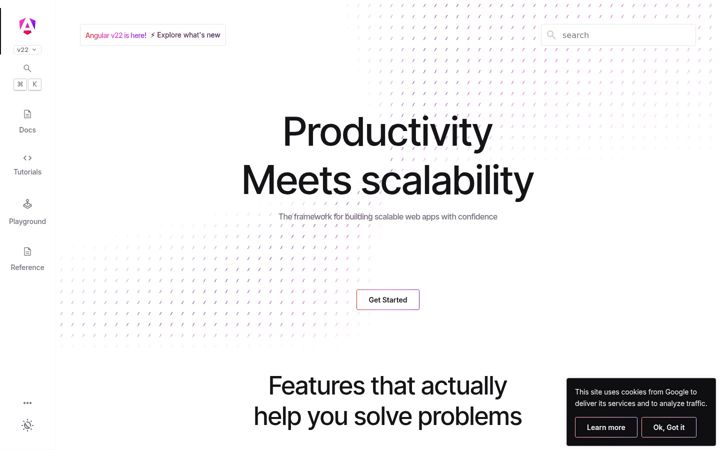 Screenshot ta' angular.dev