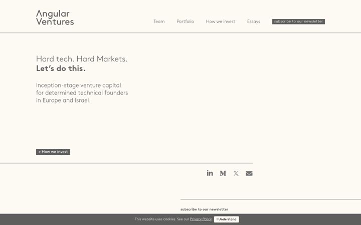 Screenshot of angularventures.com