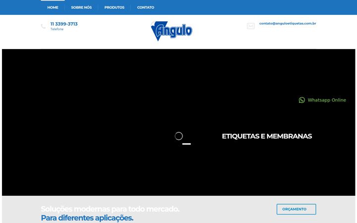 Screenshot of anguloetiquetas.com.br