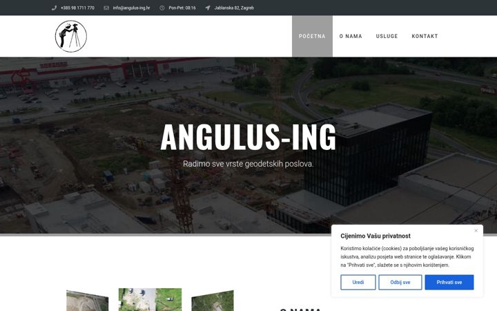 Screenshot of angulus-ing.hr