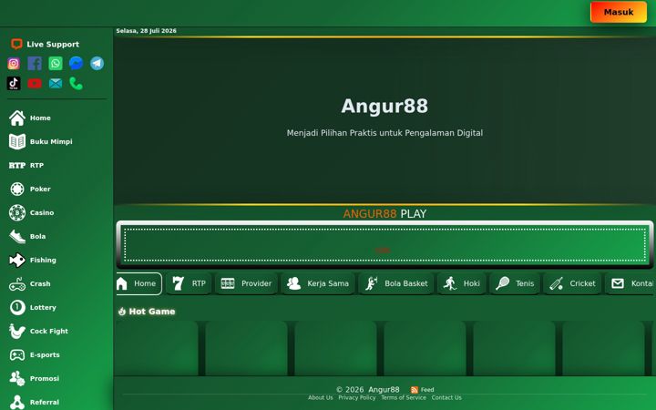 Posnetek zaslona angur88.net