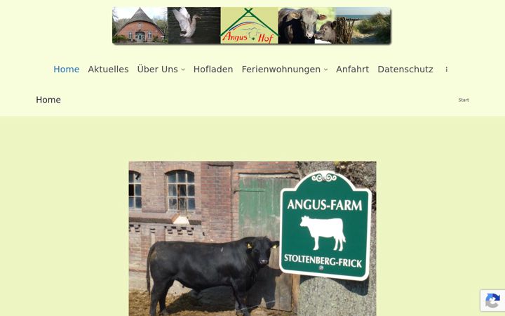 Screenshot of angus-hof.de