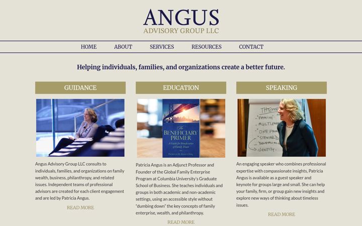 Screenshot of angusadvisorygroup.com
