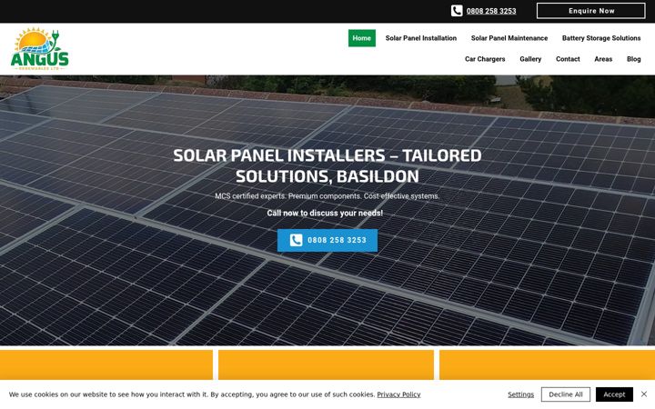 Screenshot von angusrenewables.com