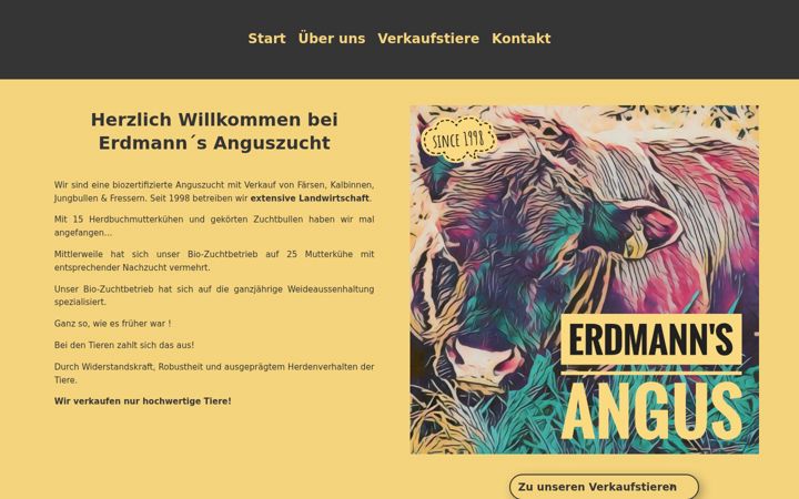Skärmbild av angusrinder-erdmann.de