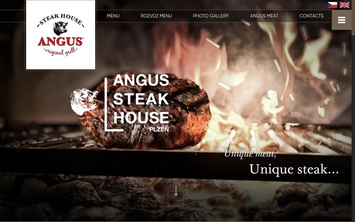 Screenshot of angussteakhouse.cz