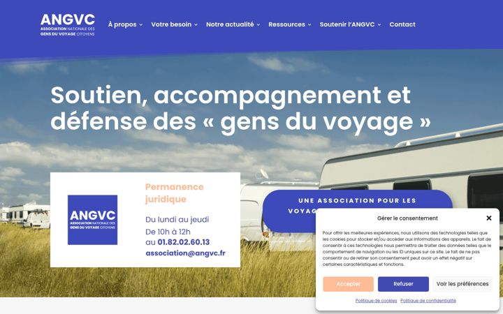 Screenshot van angvc.fr