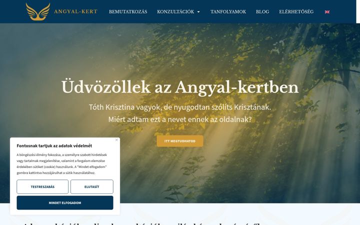 Screenshot von angyal-kert.com