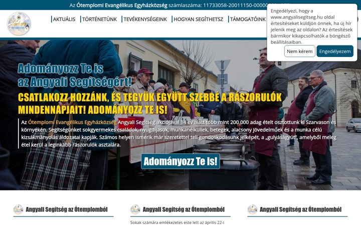 Posnetek zaslona angyalisegitseg.hu