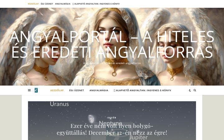 Posnetek zaslona angyalportal.hu