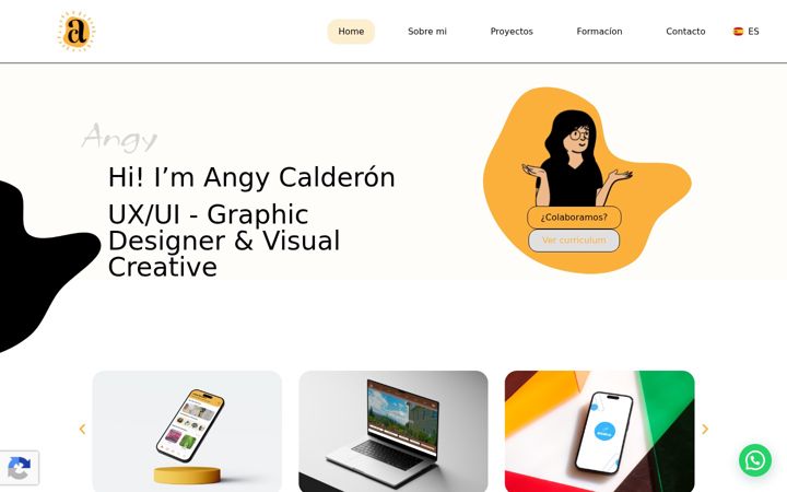 Skærmbillede af angyycalderon.com