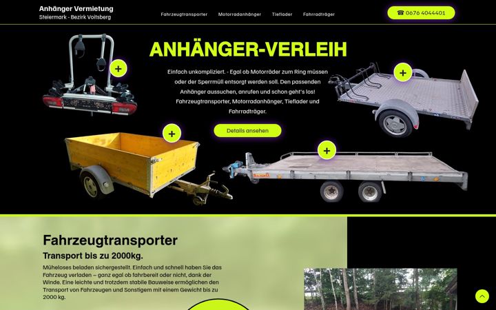 Screenshot of anhaenger-vermieten.at