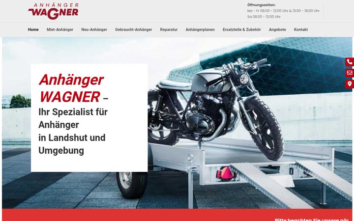 Skärmbild av anhaenger-wagner.de