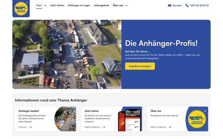 Screenshot of anhaenger-zimmermann-hannover.com