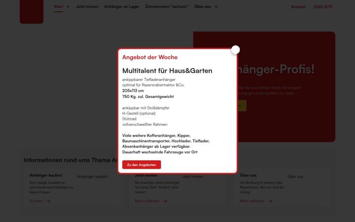 Screenshot of anhaenger-zimmermann.com
