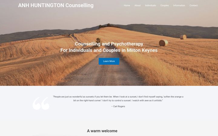 Screenshot of anhhuntingtoncounselling.com