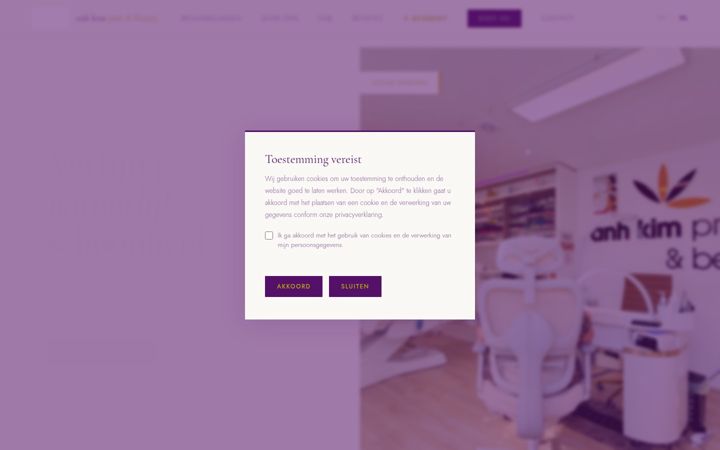 Screenshot of anhkim-beauty.nl