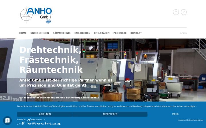 Screenshot of anho-gmbh.de