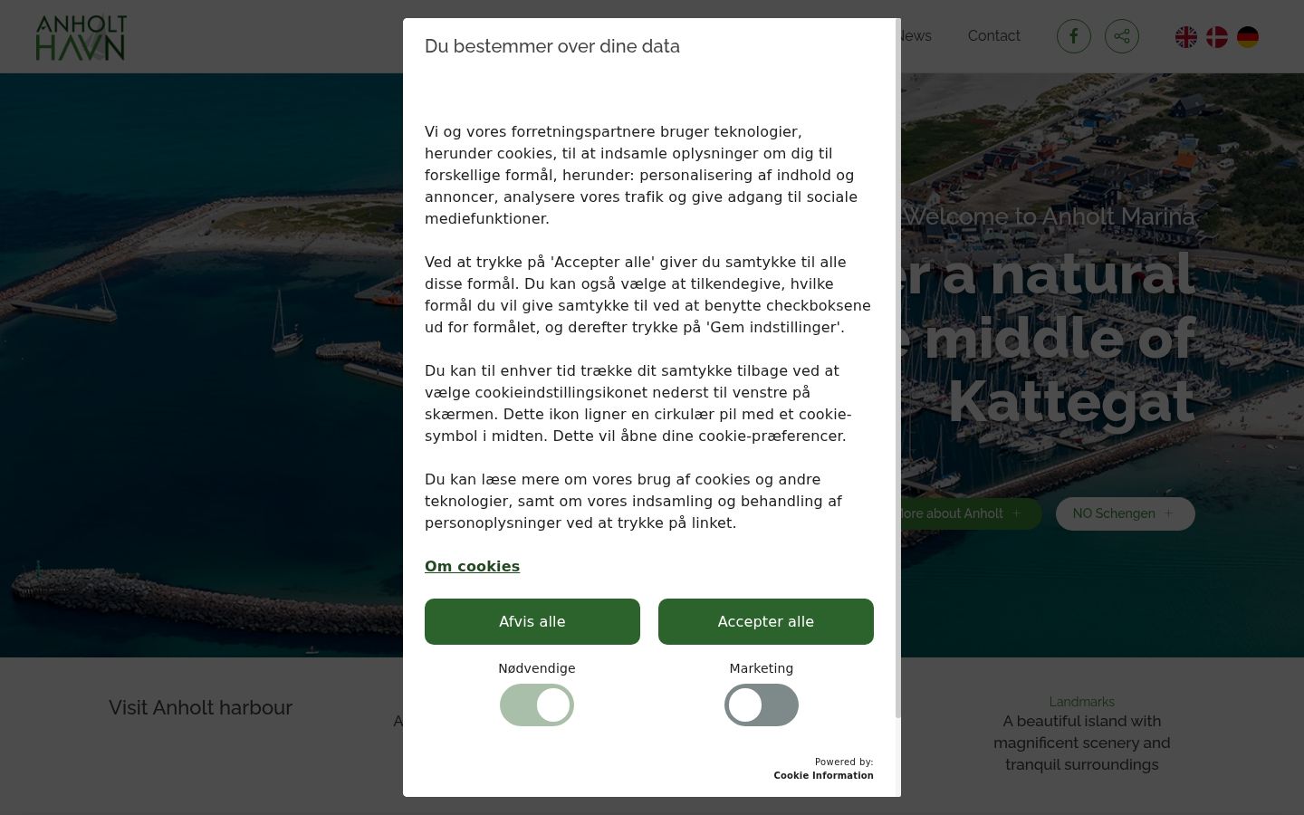 Capture d'écran de la bannière de consentement affichée avant toute interaction
