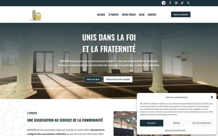 Screenshot of anhors.fr