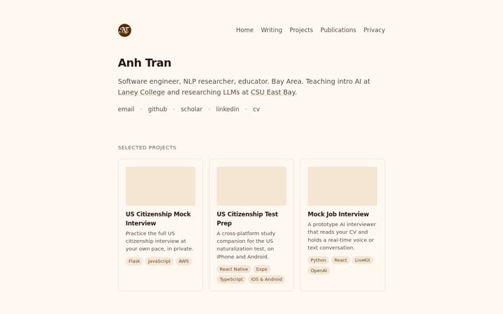 Screenshot of anhtran.education