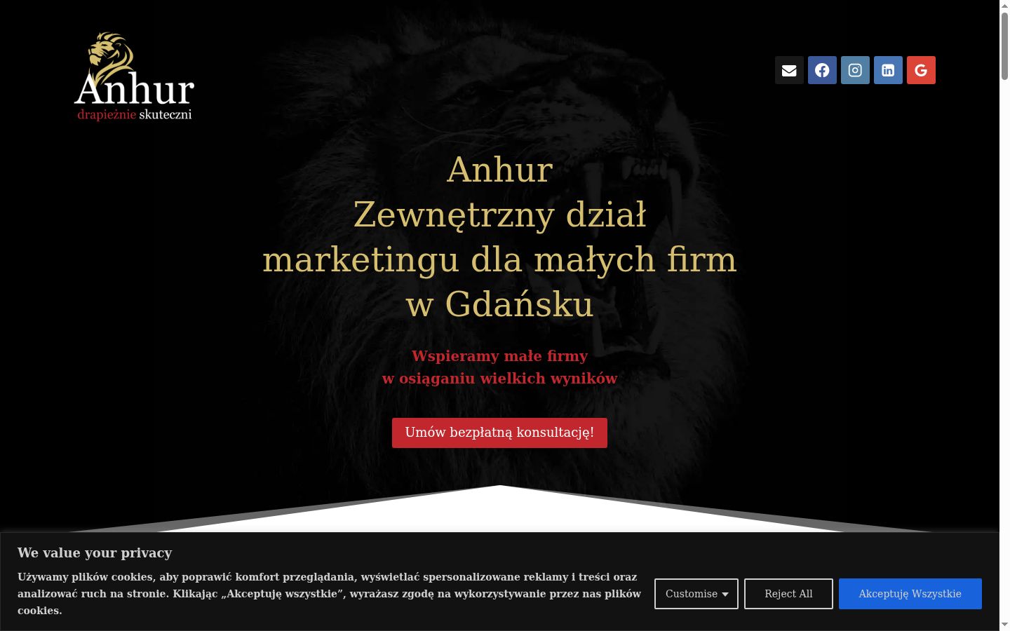 Sutikimo reklamjuostės, rodytos prieš bet kokią sąveiką, ekrano kopija