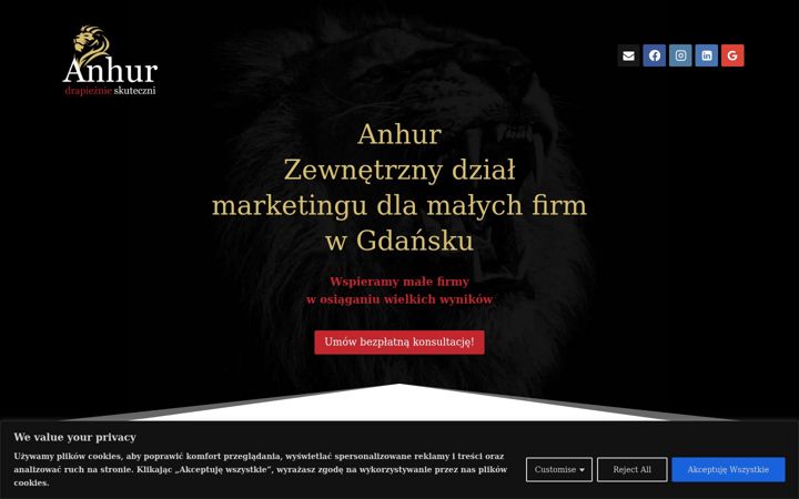 Ekrano kopija anhur.pl