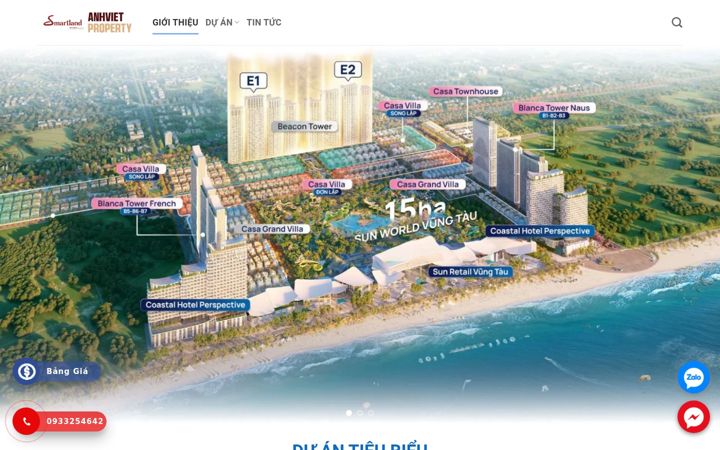 Screenshot of anhvietproperty.com