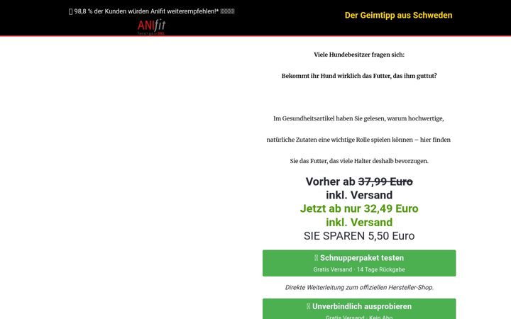 Screenshot von ani-futter.shop