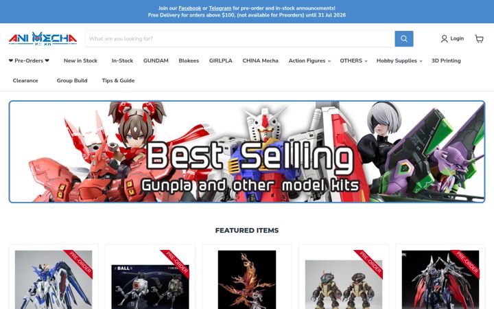 Screenshot of ani-mecha.com