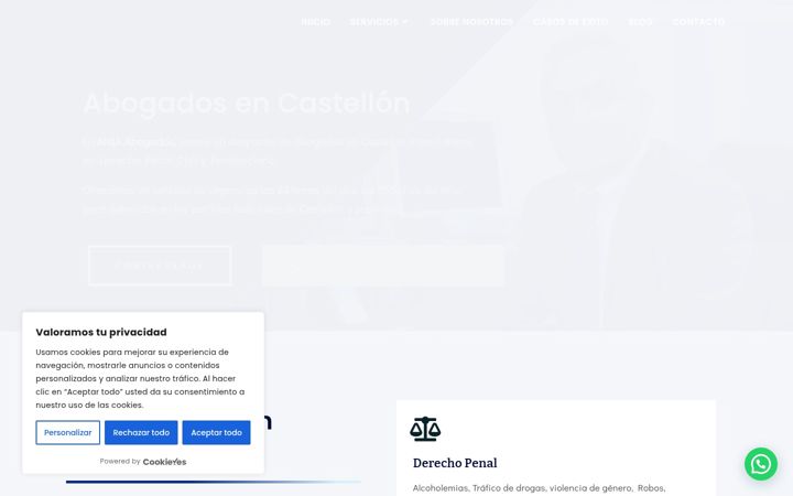 Screenshot von ania-abogados.com
