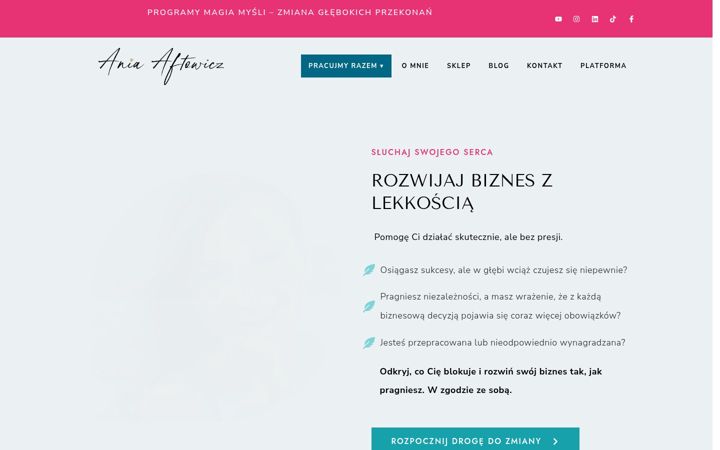 Screenshot of aniaaftowicz.com