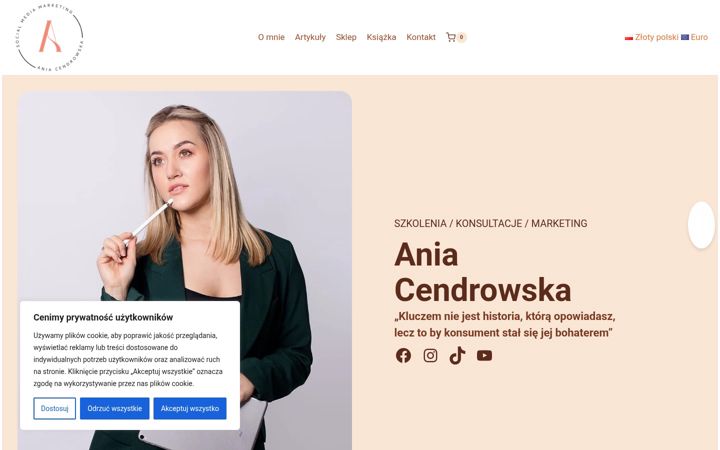Ekrano kopija aniacendrowska.pl