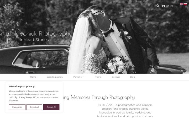 Screenshot von aniahaponiuk.com