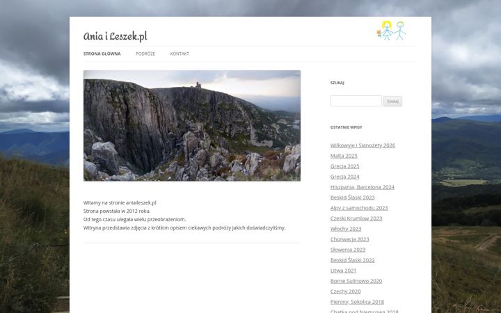 Screenshot of aniaileszek.pl
