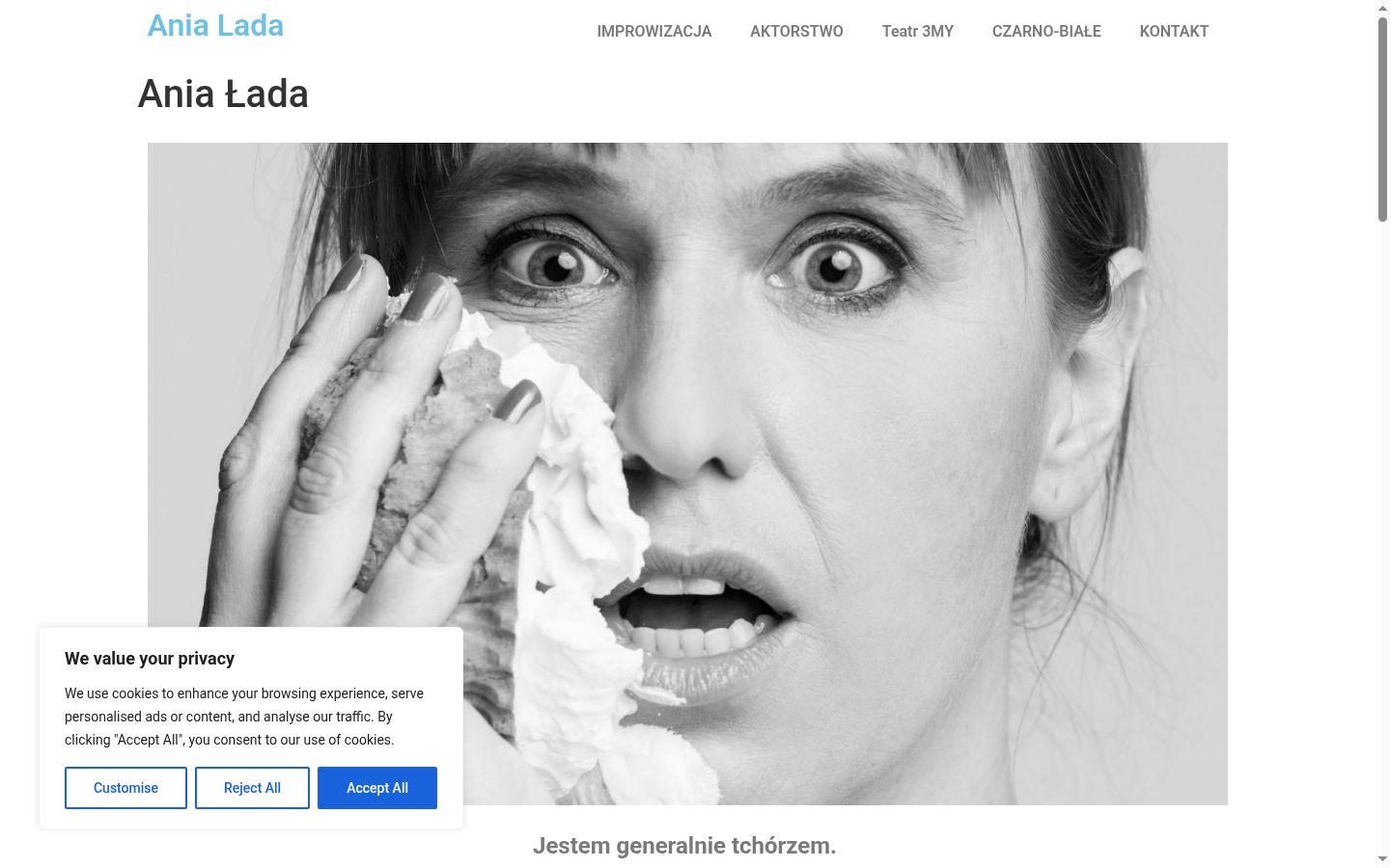 Capture d'écran de la bannière de consentement affichée avant toute interaction