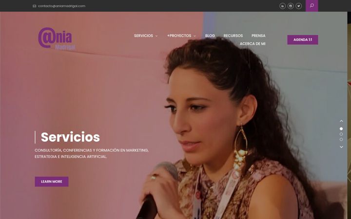 Screenshot di aniamadrigal.com