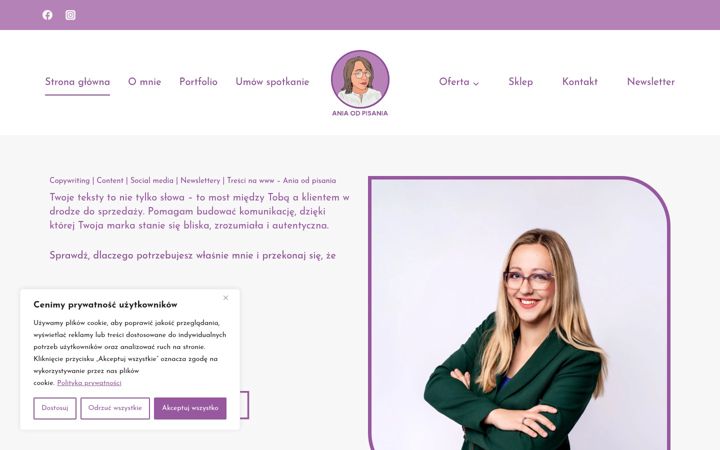 Screenshot of aniaodpisania.pl